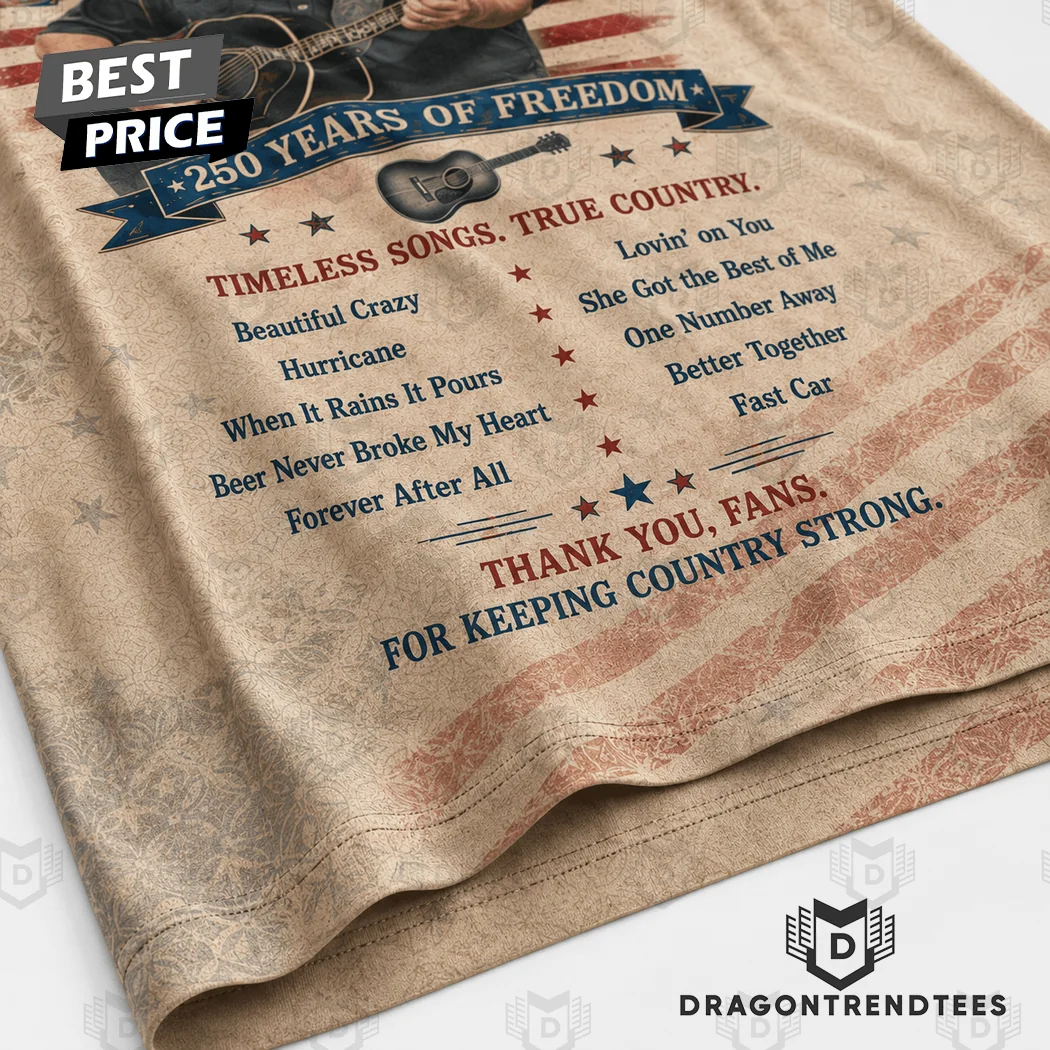 Luke Combs America 250 Years of Freedom Patriotic Country Music Vintage All Over Print 3D T-Shirt Luke Combs America 250 Years of Freedom Patriotic Country Music Vintage All Over Print 3D T-Shirt