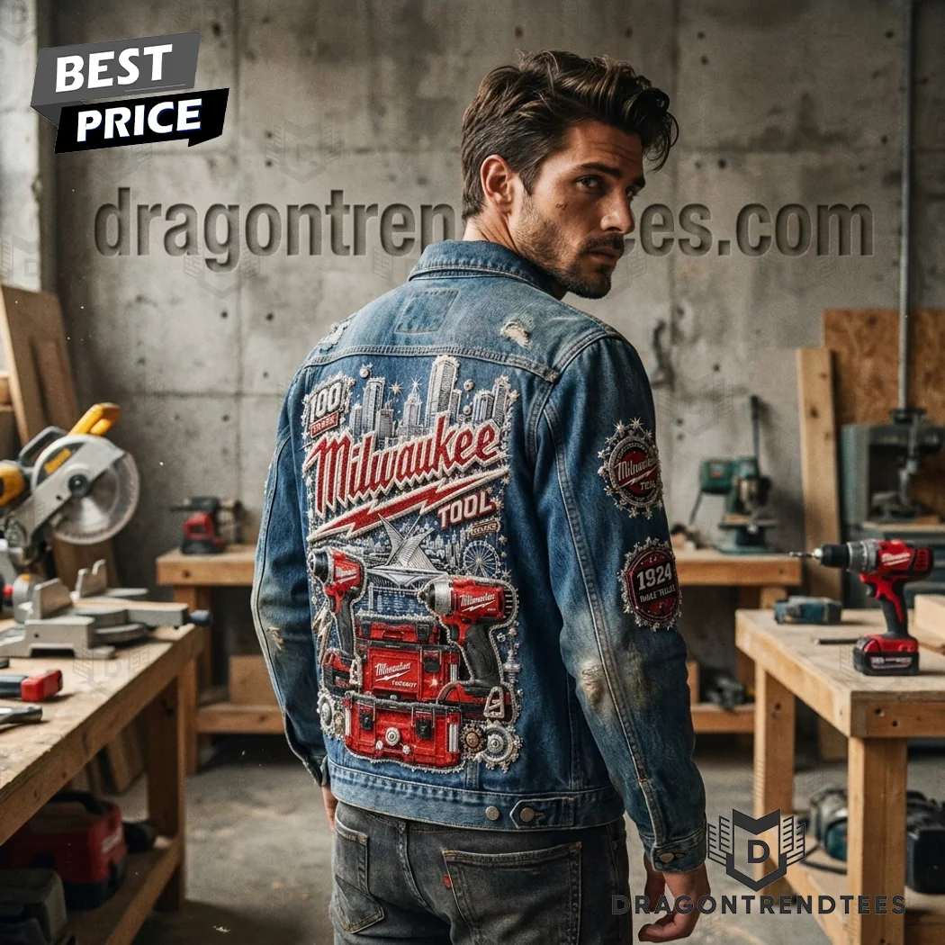 Milwaukee Tool 100th Anniversary Commemorative 1924 Built To Last Premium Denim Jacket Milwaukee Tool 100th Anniversary Commemorative 1924 Built To Last Premium Denim Jacket
