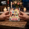 Personalized PokeDad Father’s Day Gift Custom Kids Names Gamer Dad Whiskey Glass