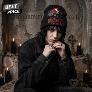 Marilyn Manson The Beautiful People Spooky Gothic Halloween Rock Metal Knit Beanie Hat