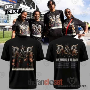 Usher Chris Brown Raymond and Brown R&B Concert Tour Double Sided Vintage Graphic T-Shirt