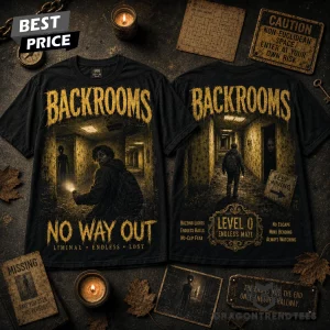 The Backrooms Level 0 No Way Out Creepypasta Liminal Space Horror Graphic T-Shirt