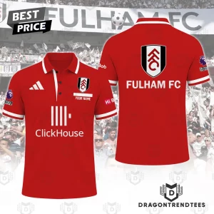 Fulham FC Personalized Red Football Polo Shirt
