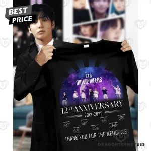 BTS 12th Anniversary 2013 2025 Thank You For The Memories Signatures Unisex T-Shirt