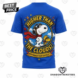 Super Snoopy Beagle of Steel Comic Hero Retro Graphic Blue 3D T-Shirt