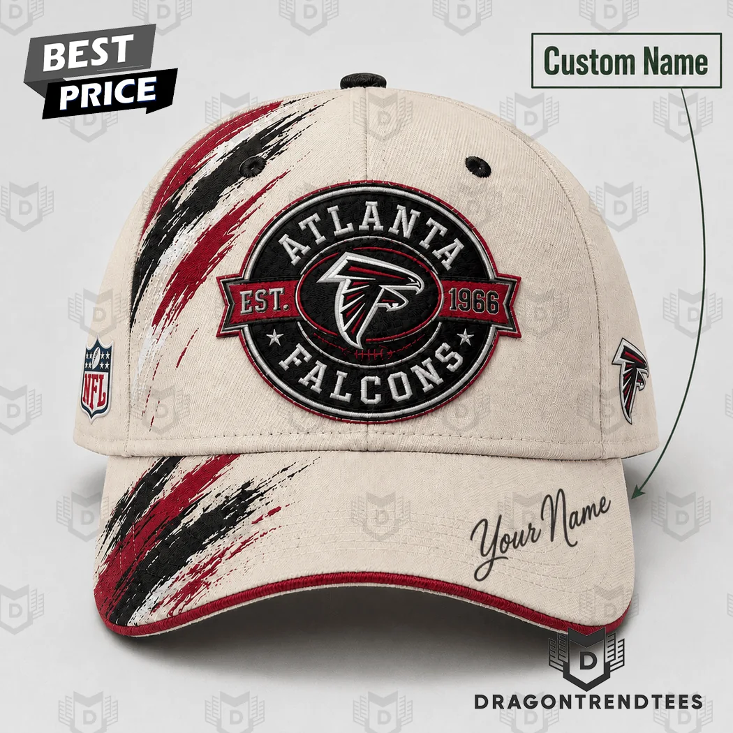 Atlanta Falcons Est 1966 Personalized Name Vintage Cream NFL Football Fan Baseball Cap Atlanta Falcons Est 1966 Personalized Name Vintage Cream NFL Football Fan Baseball Cap