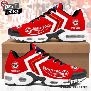 Brentford FC Personalized Custom Name Red White Football Fan Gift Air Cushion Running Shoes