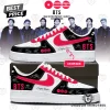 BTS K-Pop Army Personalized Member Signatures White Red Custom Sneakers
