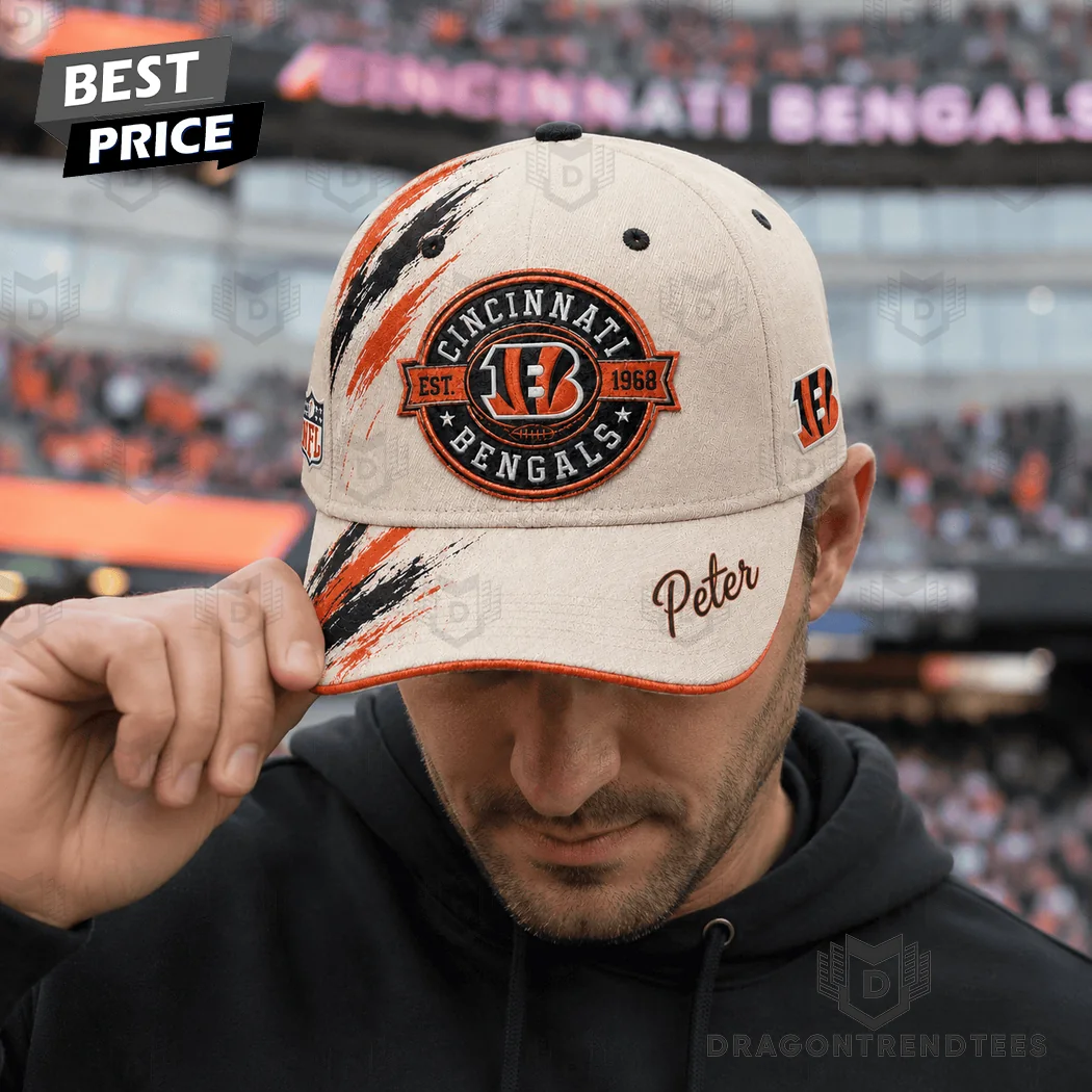 Cincinnati Bengals Personalized Name Est 1968 Vintage Cream Custom Baseball Cap Cincinnati Bengals Personalized Name Est 1968 Vintage Cream Custom Baseball Cap