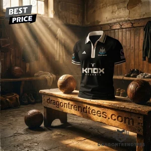 Newcastle United FC Personalized Name Men’s Black Sportswear Quarter Zip Polo and Shorts Set