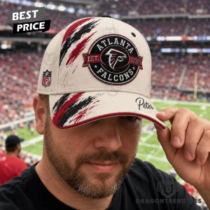 Atlanta Falcons Est 1966 Personalized Name Vintage Cream NFL Football Fan Baseball Cap