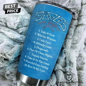 Eagles Their Greatest Hits 50th Anniversary Classic Rock Eagle Skull Stainless Steel Tumbler Cup