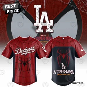 LA Dodgers Spider-Man Exclusive Web Design Collectible Baseball Jersey LA Dodgers Spider-Man Exclusive Web Design Collectible Baseball Jersey