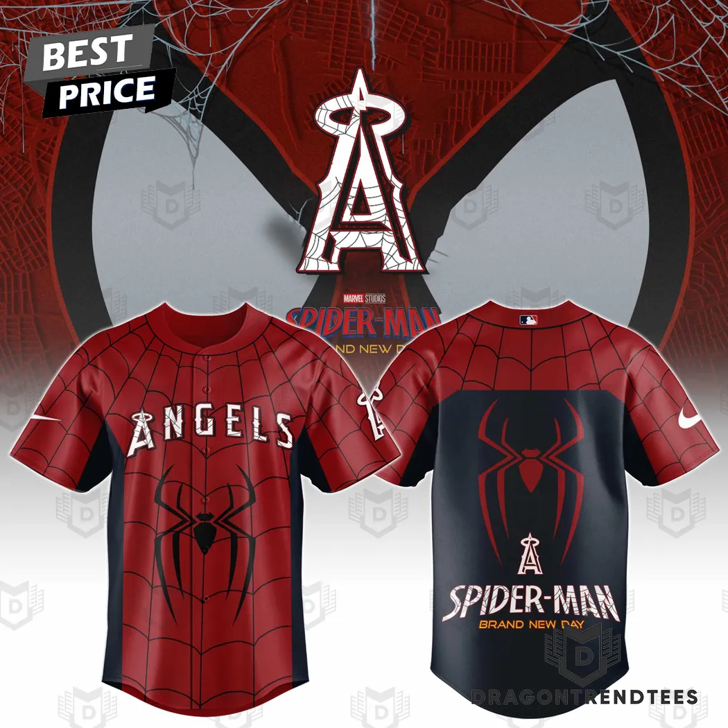 Los Angeles Angels Spider-Man Brand New Day Fan Baseball Jersey Los Angeles Angels Spider-Man Brand New Day Fan Baseball Jersey