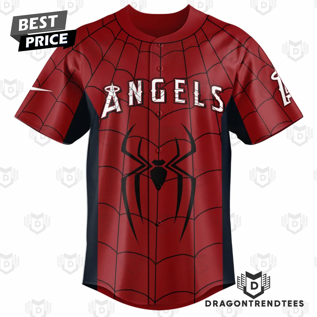 Los Angeles Angels Spider-Man Brand New Day Fan Baseball Jersey Los Angeles Angels Spider-Man Brand New Day Fan Baseball Jersey