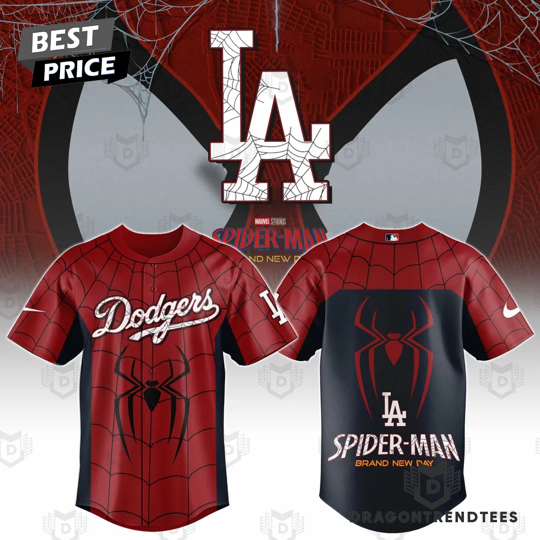 LA Dodgers Spider-Man Exclusive Web Design Collectible Baseball Jersey LA Dodgers Spider-Man Exclusive Web Design Collectible Baseball Jersey
