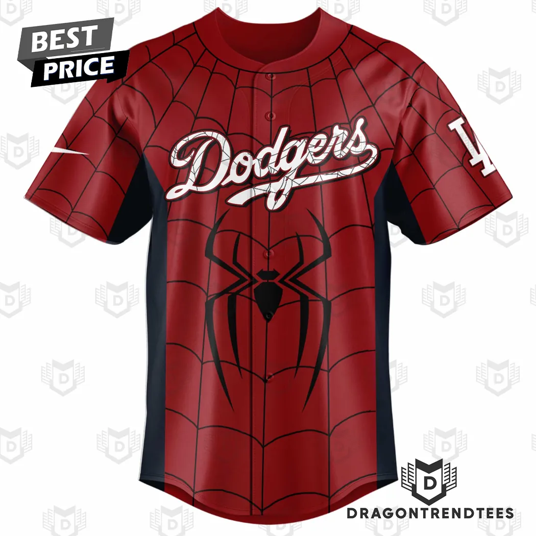 LA Dodgers Spider-Man Exclusive Web Design Collectible Baseball Jersey LA Dodgers Spider-Man Exclusive Web Design Collectible Baseball Jersey