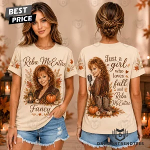 Reba McEntire Fancy Just A Girl Who Loves Fall Autumn Pumpkin Country Music Graphic T-Shirt