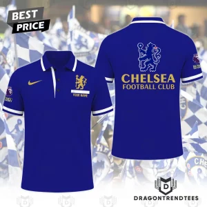 Chelsea FC Personalized Royal Blue Custom Name Polo Shirt