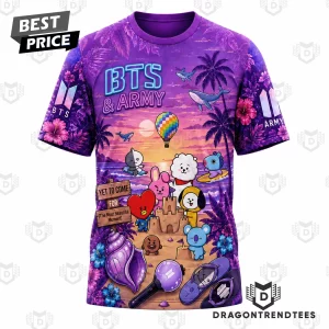 BTS Yet To Come Together Forever Purple Sunset Summer 3D T-Shirt