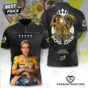 Tadej Pogacar 5-Time Tour de France Champion Commemorative All-Over Print T-Shirt