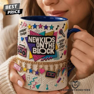 New Kids on the Block NKOTB Retro 80s Collector’s Edition 3D Embossed Ceramic Coffee Mug