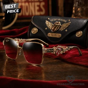 Ray-Ban The Rolling Stones Limited Edition Gold Frame Red Gradient Unisex Sunglasses