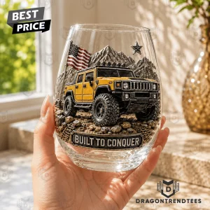 Hummer Est 1992 Off-Road Legend 3D Sculpted Collectible Stemless Wine Glass