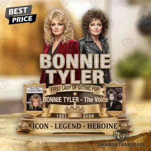 Bonnie Tyler First Lady of Gothic Pop The Voice Commemorative Tribute Custom Shape Acrylic Plaque