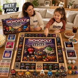 M&M's Halloween Monopoly Collector's Edition Premium Wooden Family Board Game