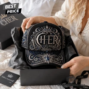Cher Mom I Am A Rich Man Believe Rhinestone Embellished Luxury Vintage Baseball Cap