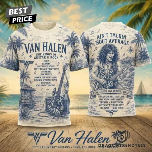 Van Halen Eddie Tribute Vintage Palm Trees Classic Rock Graphic T-Shirt