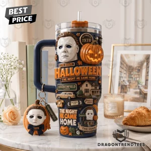 Michael Myers Halloween 1978 Horror Movie 3D Embossed Insulated Stainless Steel 40oz Tumbler with Handle