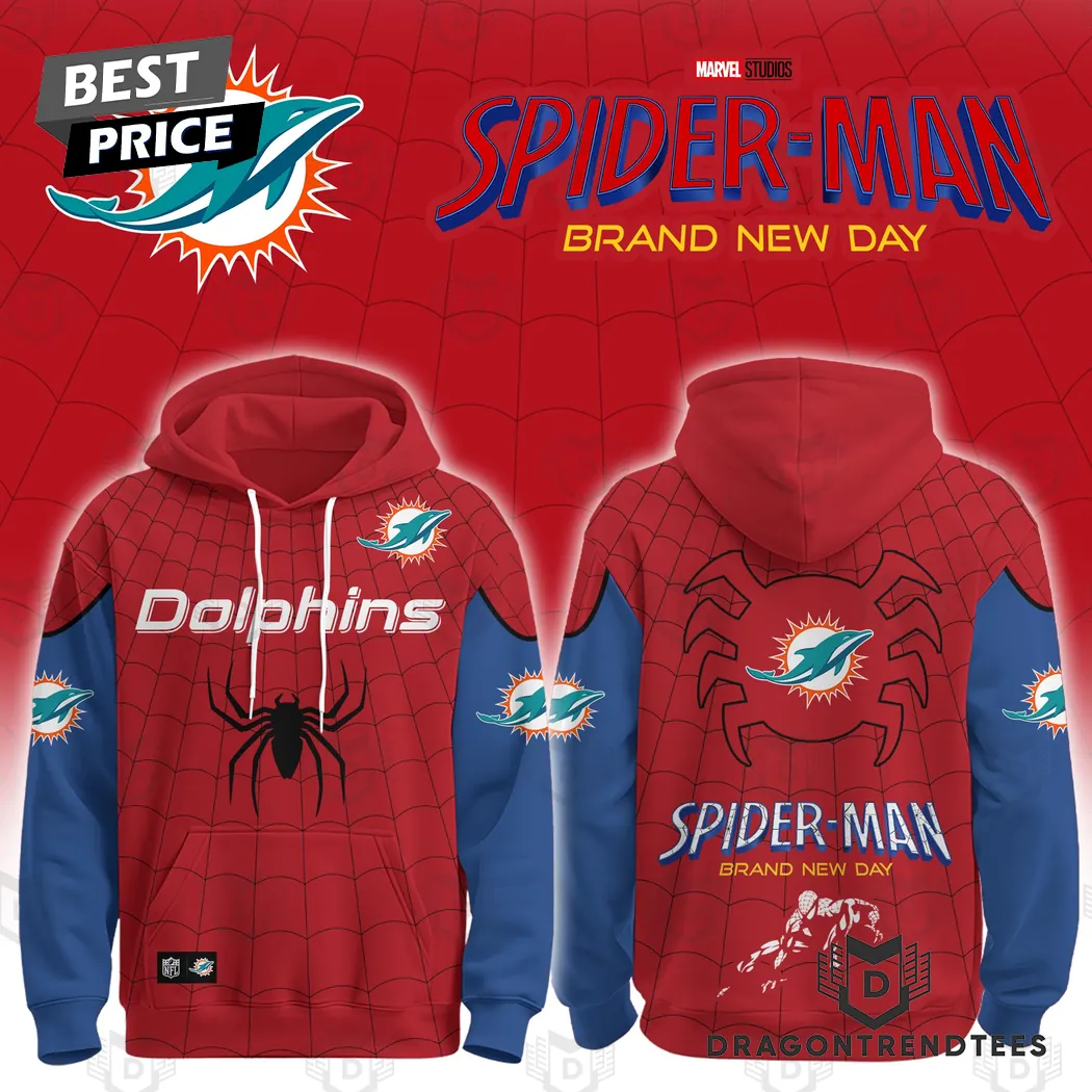 Miami Dolphins NFL x Spider-Man 2026 Limited Edition Graphic Pullover Hoodie Miami Dolphins NFL x Spider-Man 2026 Limited Edition Graphic Pullover Hoodie