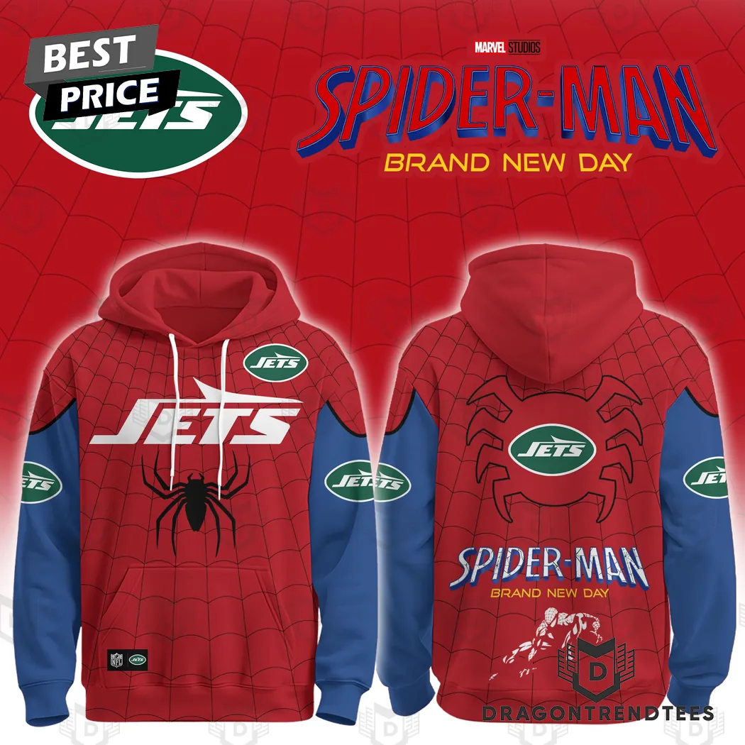 New York Jets x Spider-Man 2026 Limited Edition Graphic Pullover Hoodie New York Jets x Spider-Man 2026 Limited Edition Graphic Pullover Hoodie