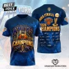 New York Knicks 2026 NBA Champions Gold Trophy Graphic 3D T-Shirt