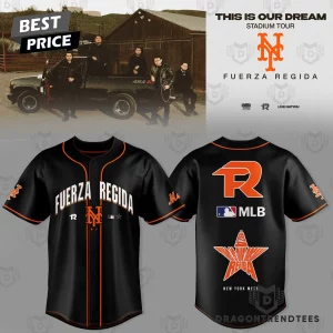 Fuerza Regida New York Mets This Is Our Dream Tour Black Commemorative Baseball Jersey