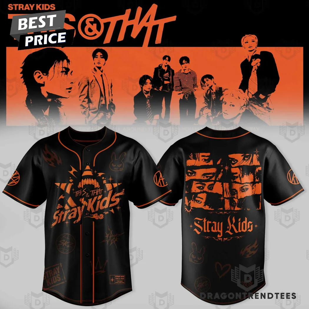 Stray Kids This and That Exclusive K-Pop Graphic Baseball Jersey Stray Kids This and That Exclusive K-Pop Graphic Baseball Jersey