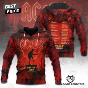AC/DC PWR UP North American Tour 2026 Flame Graphic Rock Band 3D T-Shirt