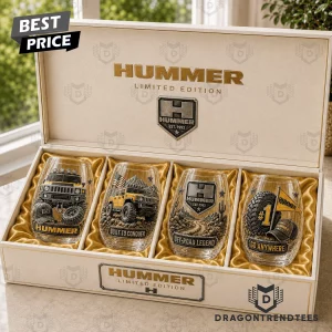 Hummer Est 1992 Off-Road Legend 3D Sculpted Collectible Stemless Wine Glass