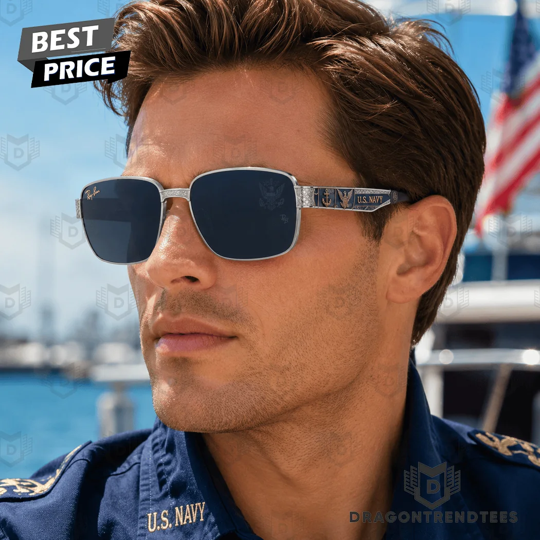 US Navy Commemorative Military Tribute Premium Engraved Metal Frame Sunglasses US Navy Commemorative Military Tribute Premium Engraved Metal Frame Sunglasses