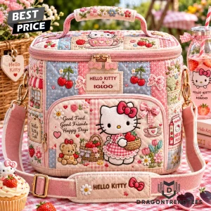 Hello Kitty x Igloo Kawaii Quilted Patchwork Premium Insulated Thermal Lunch Bag