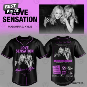 Madonna and Kylie Love Sensation WorldPride Amsterdam 2026 Graphic Baseball Jersey