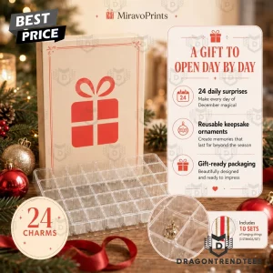 Christmas Dumplings 2026 Countdown 24-Day Cute Crochet Style Acrylic Ornaments Advent Calendar