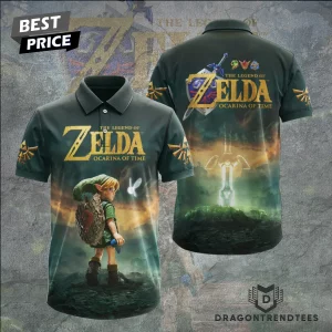 The Legend of Zelda Ocarina of Time Young Link and Master Sword 3D All Over Print Graphic T-Shirt