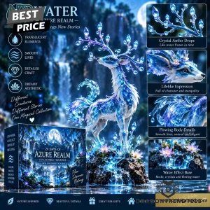 Azure Realm 24 Days of Mythical Water Creature Collectible Figurines 2026 Fantasy Christmas Countdown Advent Calendar
