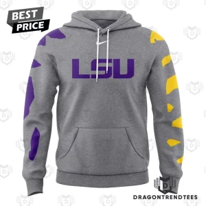 LSU Tigers Football 2026 Special Edition Grey Tiger Head Graphic Pullover Hoodie