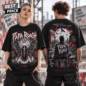 Papa Roach Broken People Nu Metal Band Vintage Wash Oversized Graphic T-Shirt