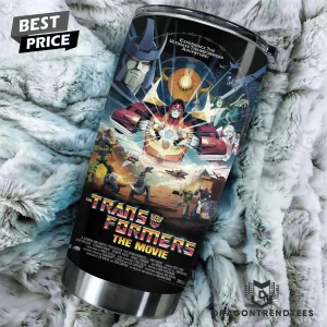Transformers 40th Anniversary Retro 1986 Movie Art Stainless Steel Insulated Tumbler Cup