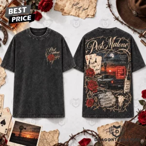Post Malone Same Roads Different Demons Vintage Country Rock Graphic T-Shirt
